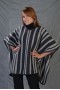 Poncho with vertical stripes