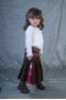 Folded skirt with color spray on one side