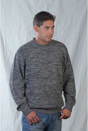 Sweater with roll neck and gray mixtures