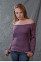 Sweater with buttonhole neck and crochet spray made with cotton