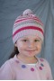 Bonnet with pink shapes