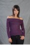 Buttonhole-neck sweater with lurex