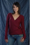 Double-breasted sweater with a morello buckle