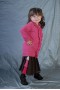 Coat with neck and ruffles