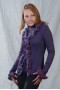 Coat with coloured ruffles