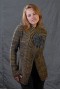 Mixed double-breasted coat with ornament